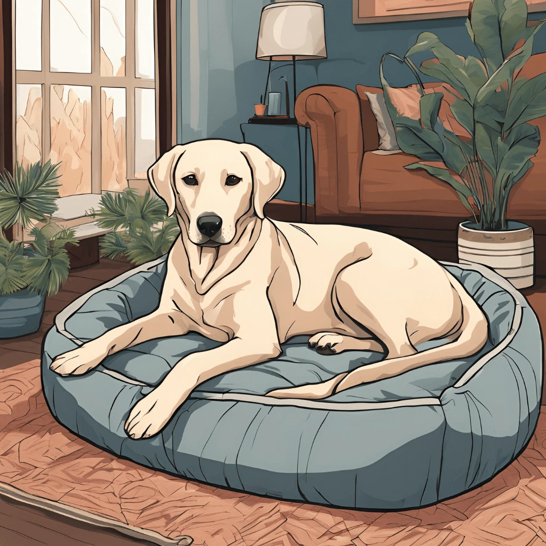 Happy Labrador Retriever in Home